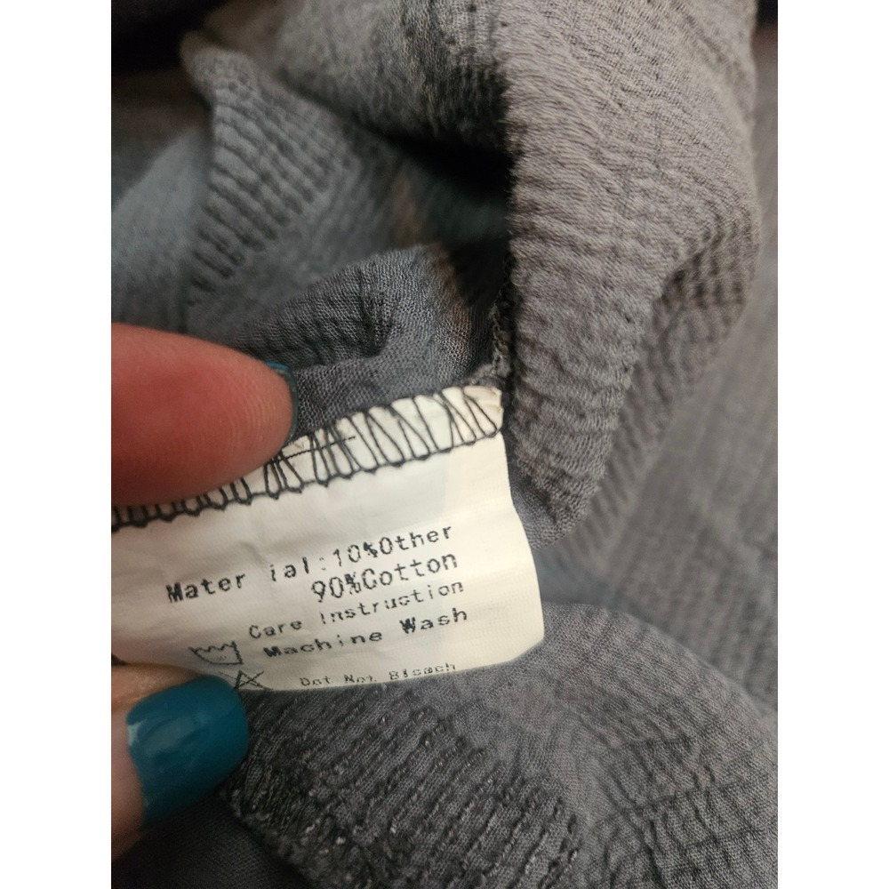 Minibee Boutique Grey Patchwork Cotton Shirt Dres… - image 7